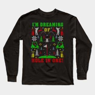 Golfing Golf Lover Ugly Christmas Sweater Party Shirts Long Sleeve T-Shirt